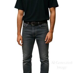 Adriano Goldschmied Mens Tellis Modern Slim Jean Gray Stretch Denim Size 36